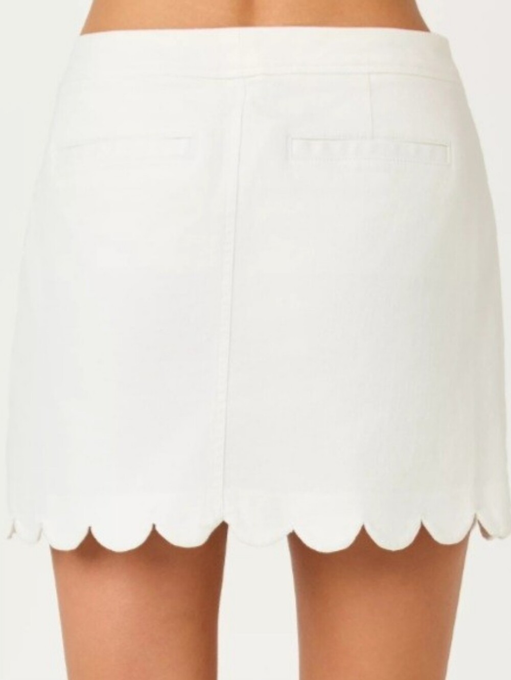 Lilly Pulitzer White Scallop-Hem Mini Skirt - Picture 2 of 11